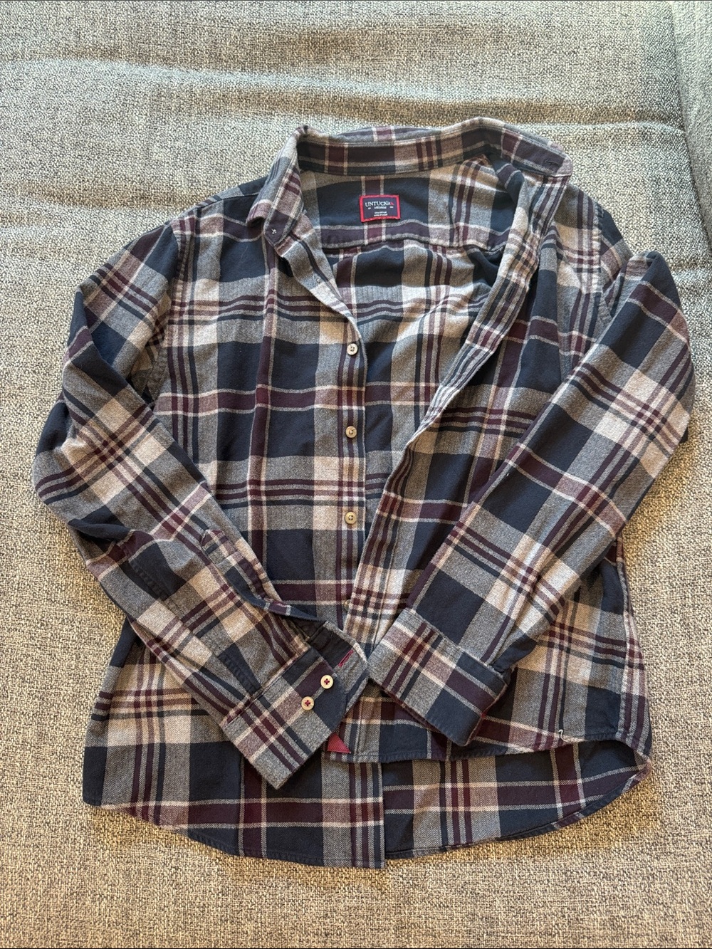 UNTUCKit Men's Plaid Button-Down Shirt - Navy, Gray, Burgundy